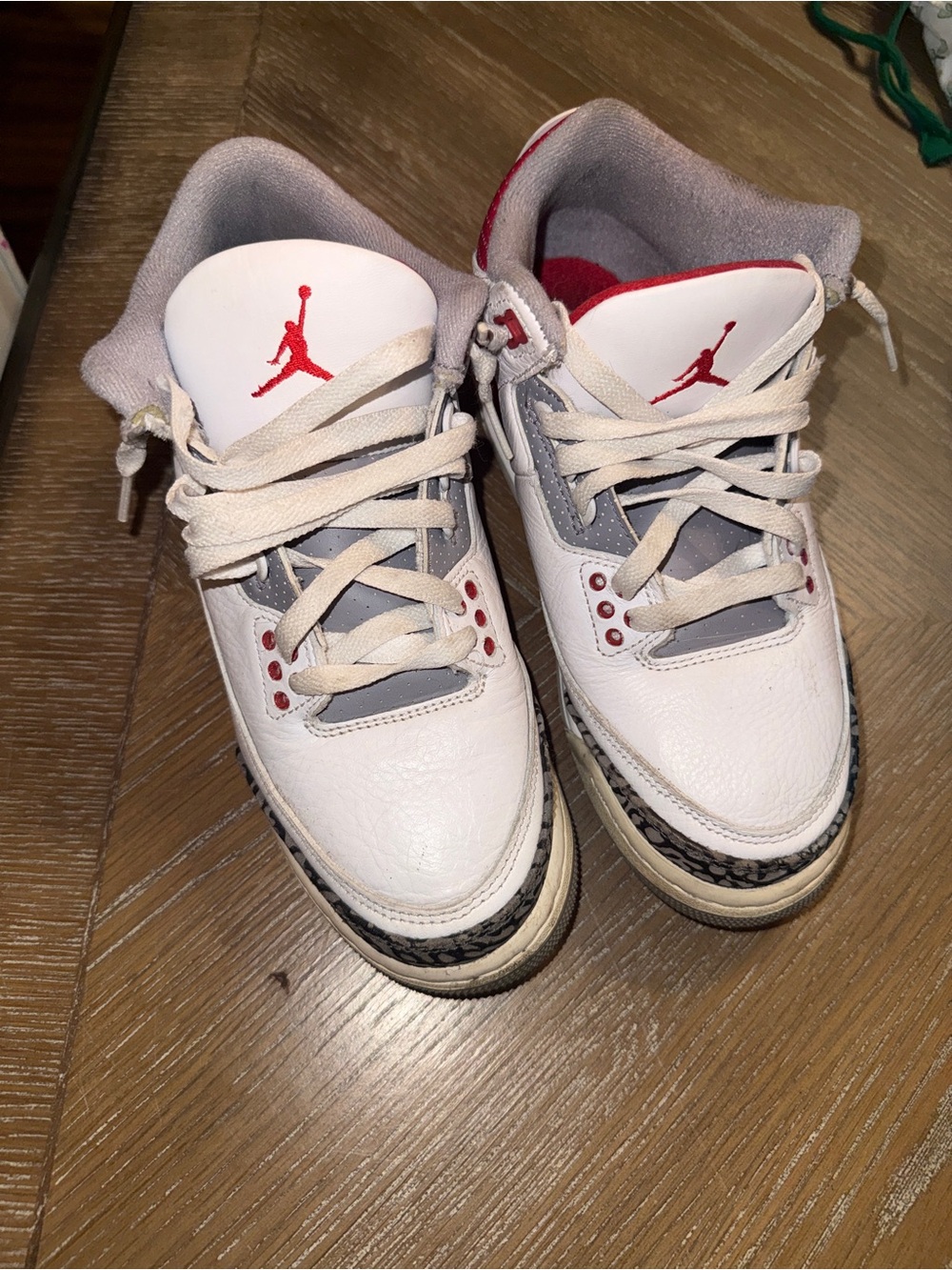 Nike Air Jordan 3 Retro Fire/Red Cement Kids Sneakers DM0966-160- SZ 6.5Y